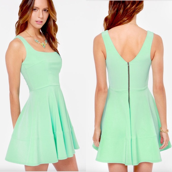 mint green mini dress